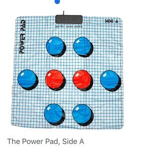 Nintendo Power Pad Gaming Mat with Blue and Red Circles